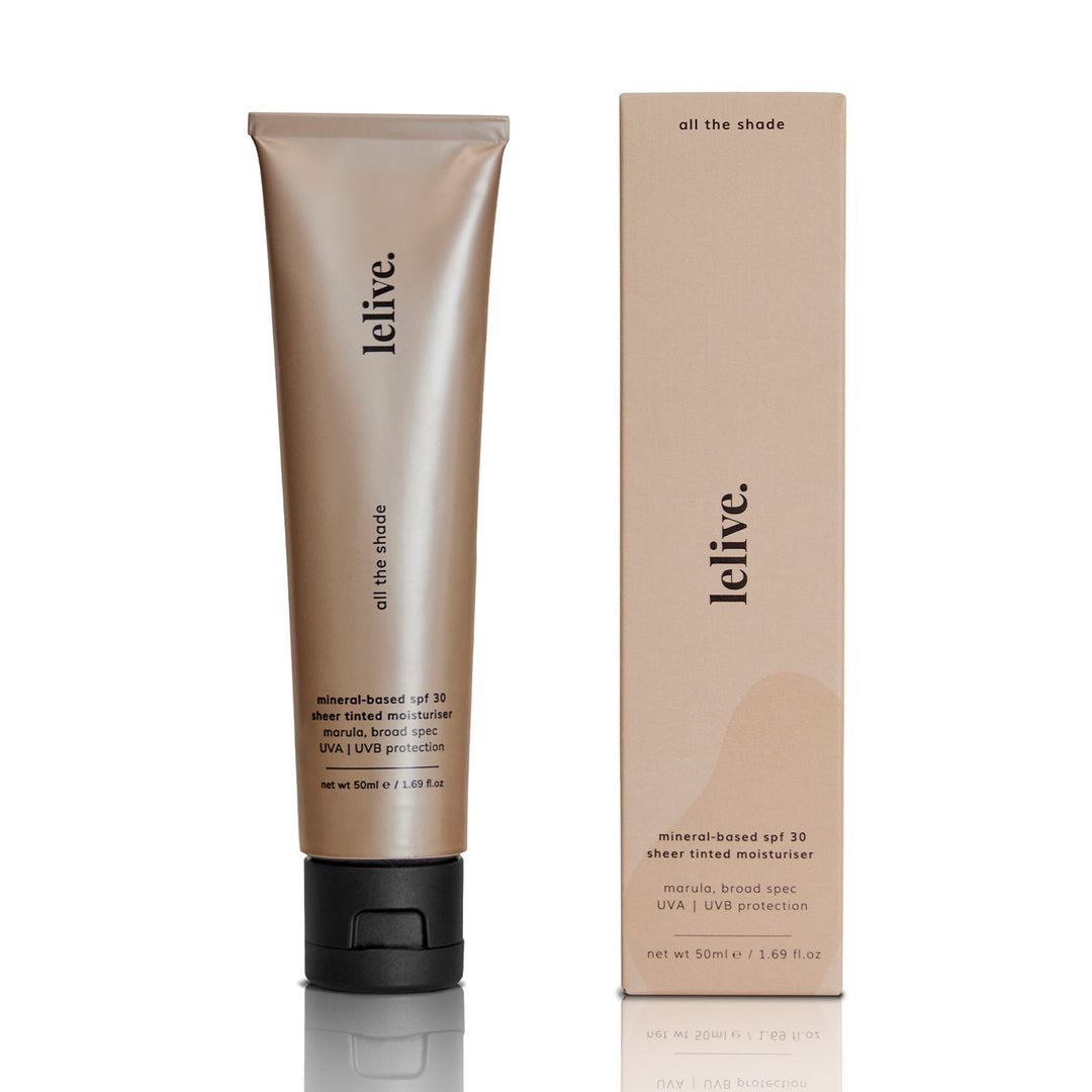 lelive. All the Shade Marula Tinted Moisturiser SPF 30 50ml