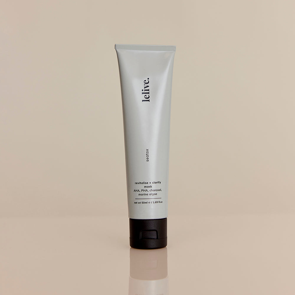 lelive. Seatox Revitalise + Clarify Face Mask 50ml Charcoal Clay