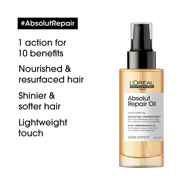 L'Oréal Professionnel Absolut Repair Gold 10 In 1 Leave-In Oil