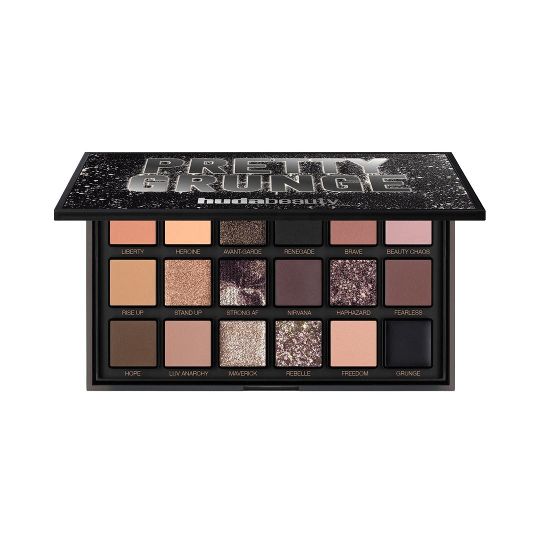 HUDA BEAUTY Pretty Grunge Eyeshadow Palette 18-Well Smokey Palette