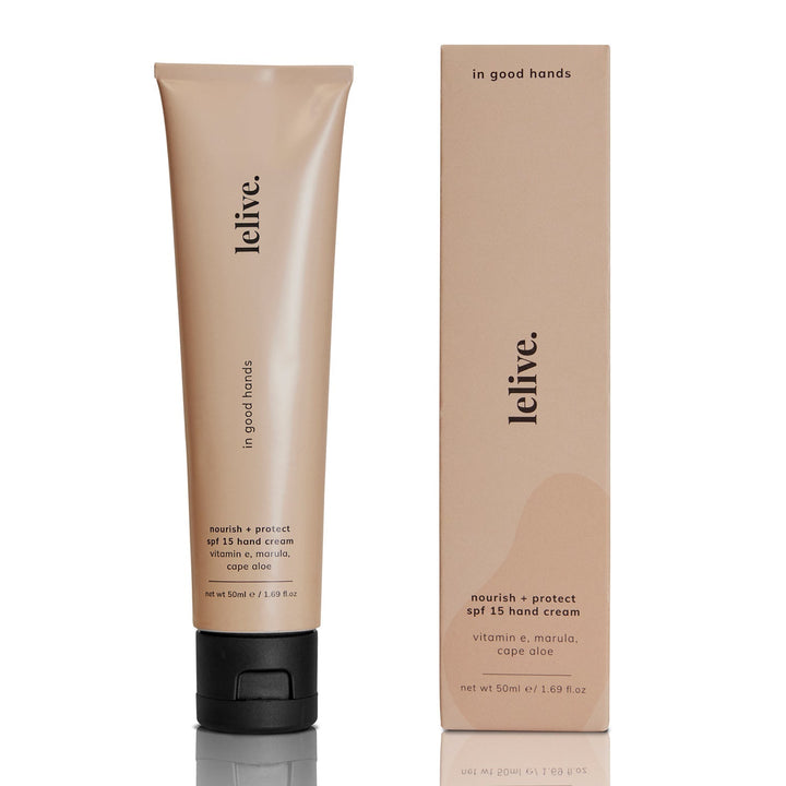 lelive. In Good Hands Nourish + Protect SPF 15 Hand Cream