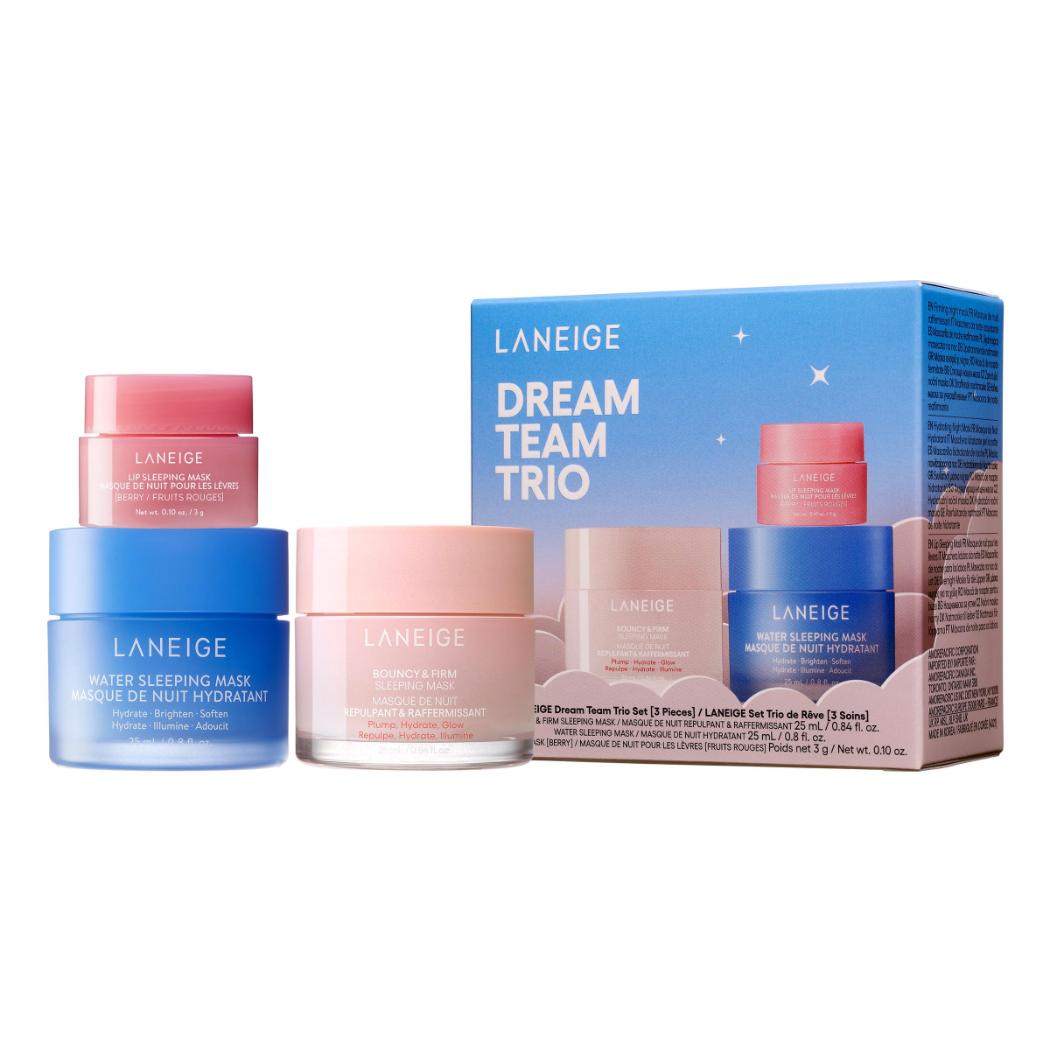 Laneige Dream Team Trio Set Skincare Overnight Hydration Gift Set