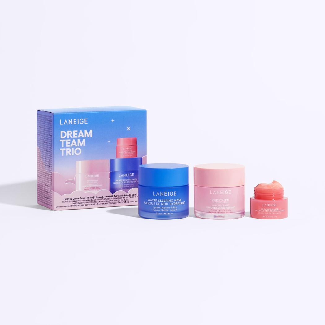 Laneige Dream Team Trio Set Skincare Overnight Hydration Gift Set