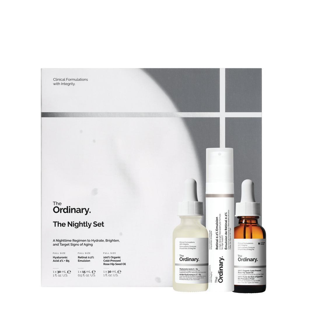 The Ordinary The Nightly Set Hydrating Skincare Treatment Trio