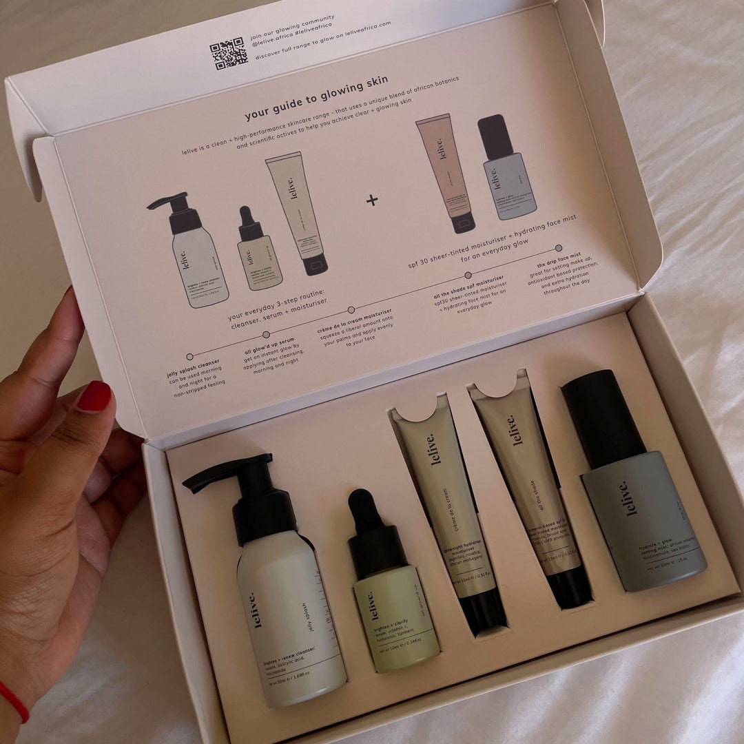 Lelive. The Glow Kit Mini Edition 5-Piece Skincare Set
