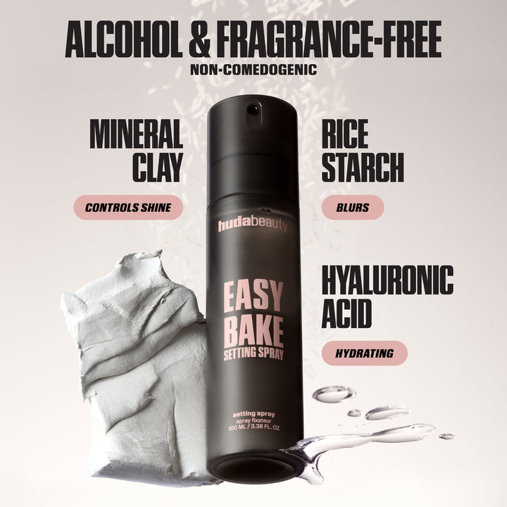 Huda Beauty Easy Bake Setting Spray Pore Blurring Makeup Fixer