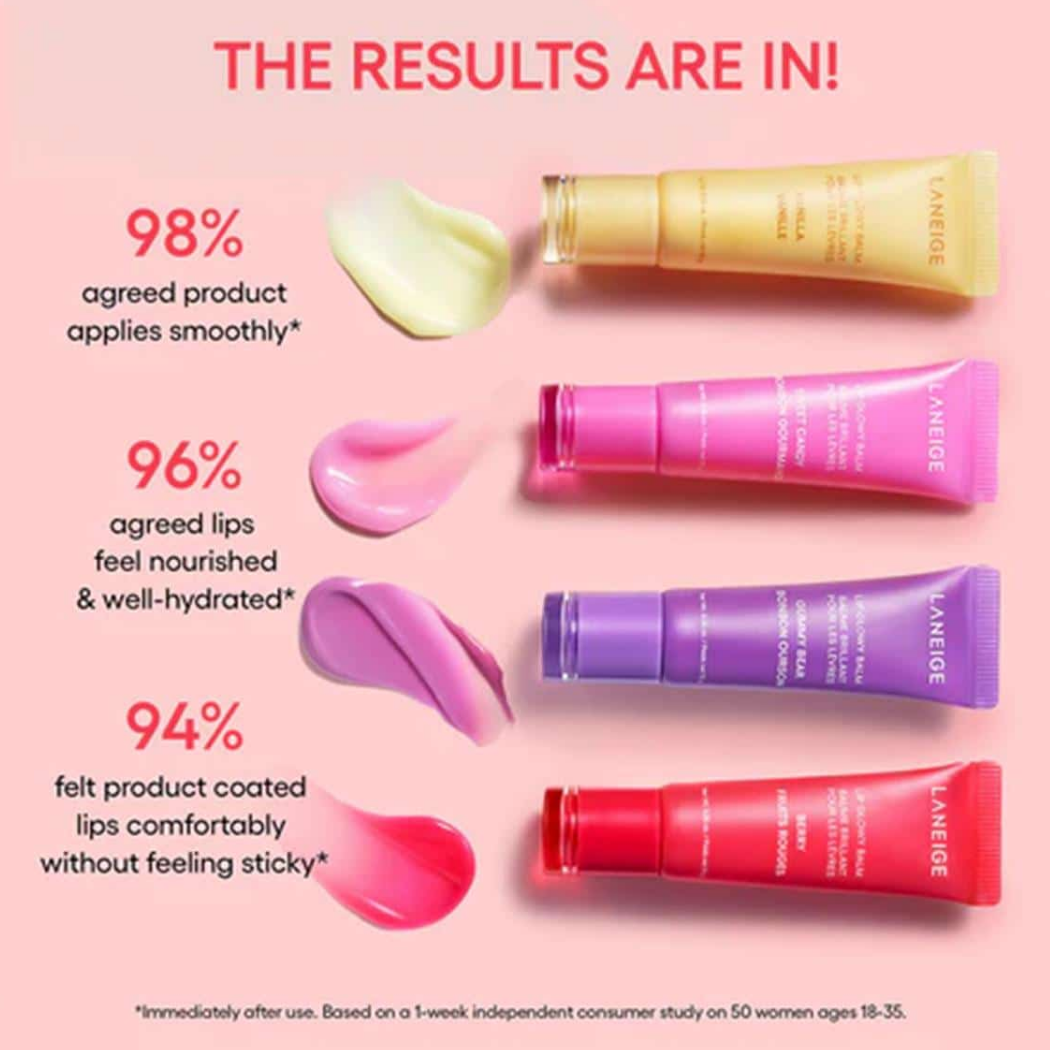 Laneige Mini Lip Glowy Balm Set 4-Piece Collection