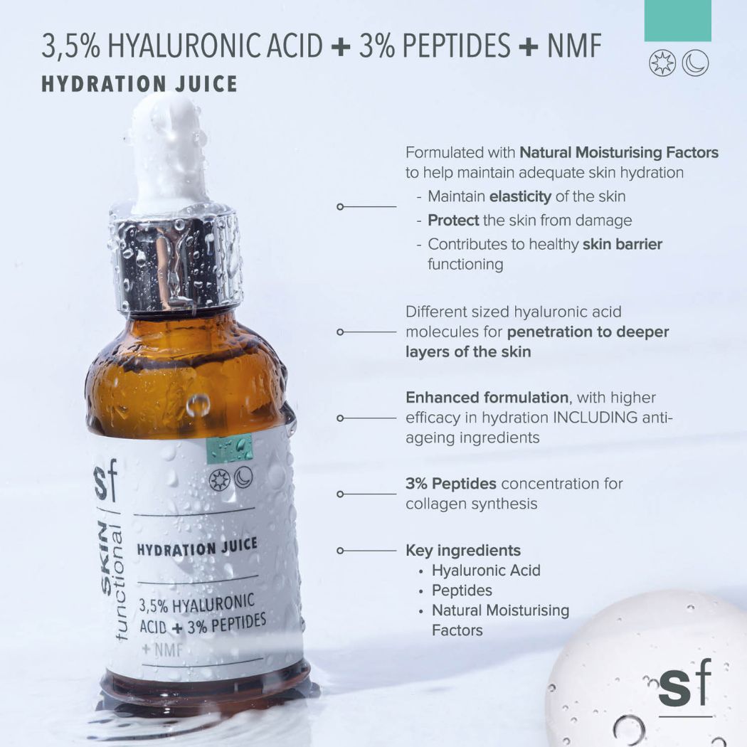 SKIN Functional 3.5% Hyaluronic Acid 3% Peptides Hydration Juice 30ml