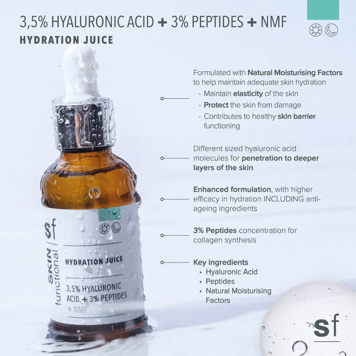 SKIN Functional 3.5% Hyaluronic Acid 3% Peptides Hydration Juice 30ml