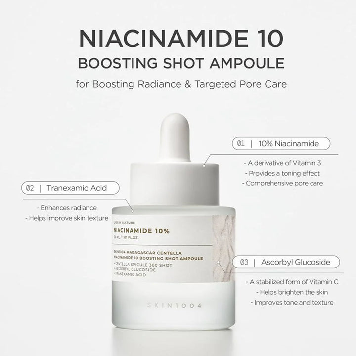 SKIN1004 Madagascar Centella Niacinamide 10 Boosting Shot Ampoule 30ml