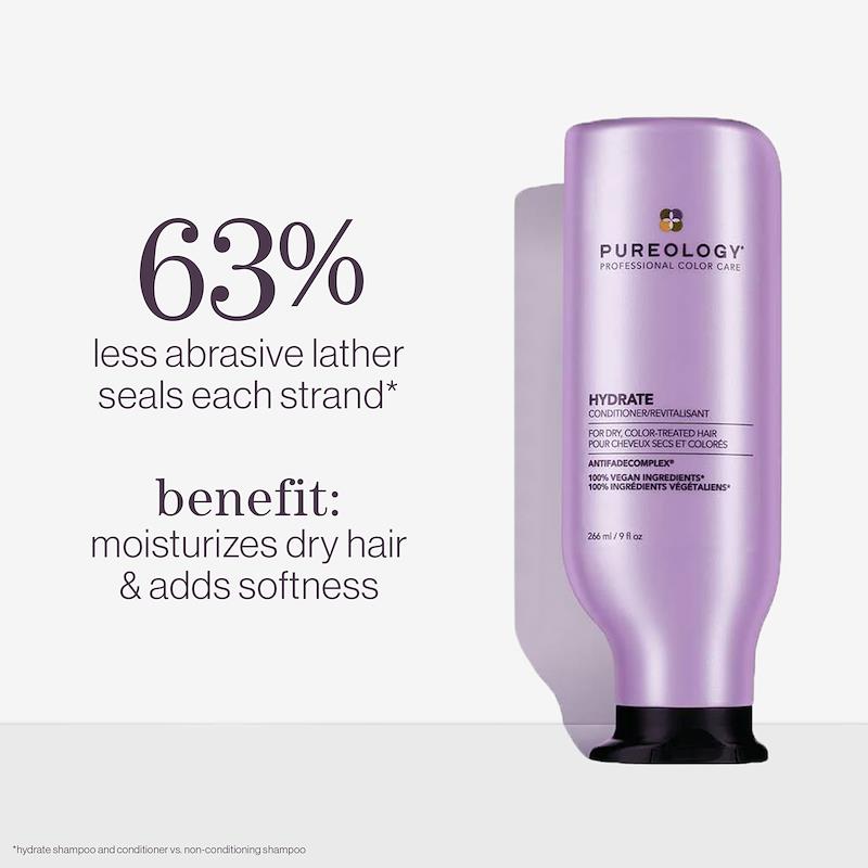 Pureology Hydrate Conditioner 266ml For Fine Color-Treated Hair