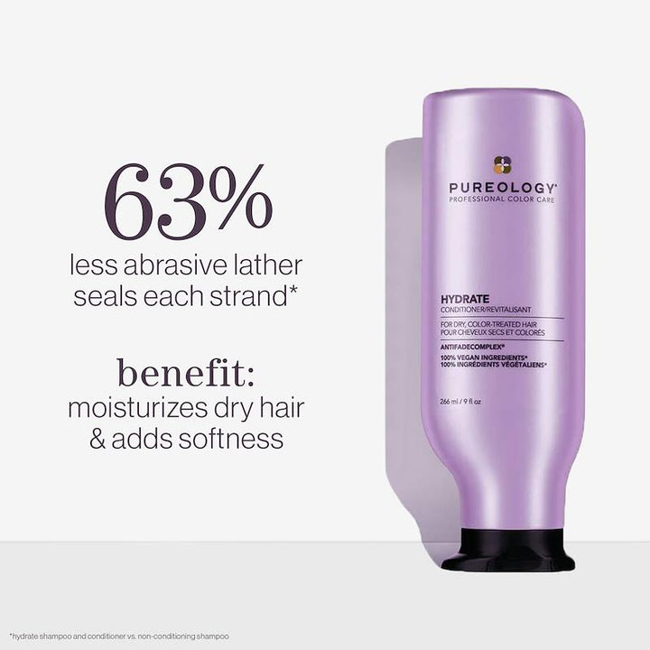 Pureology Hydrate Conditioner 266ml For Fine Color-Treated Hair