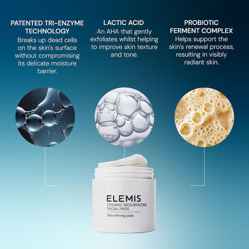 Elemis Dynamic Resurfacing Facial Pads with Tri-Enzyme Technology 14 Pack