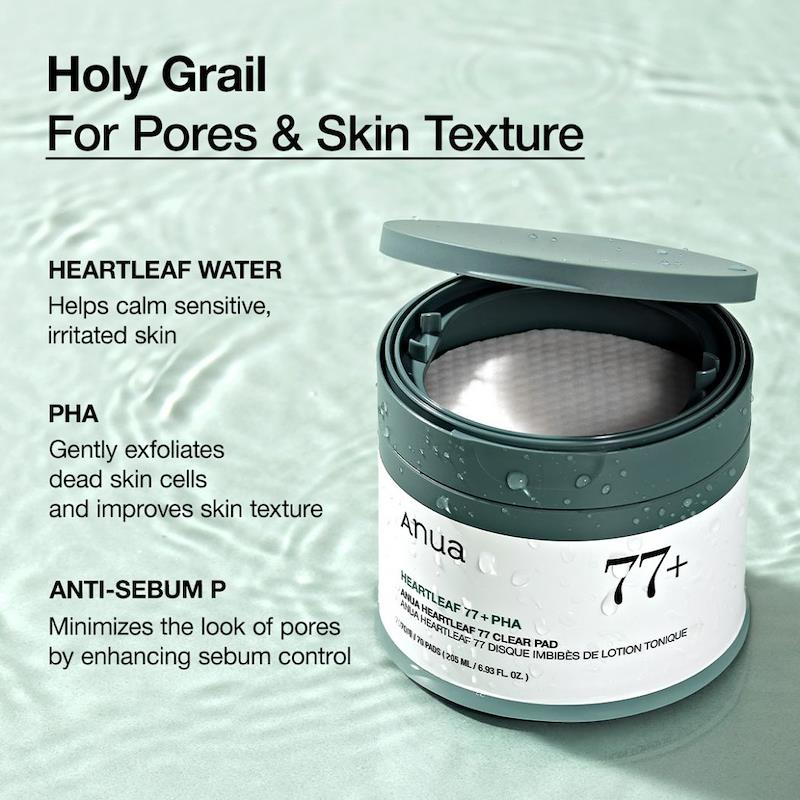 Anua Heartleaf 77% Clearpad Exfoliating Toner Pads