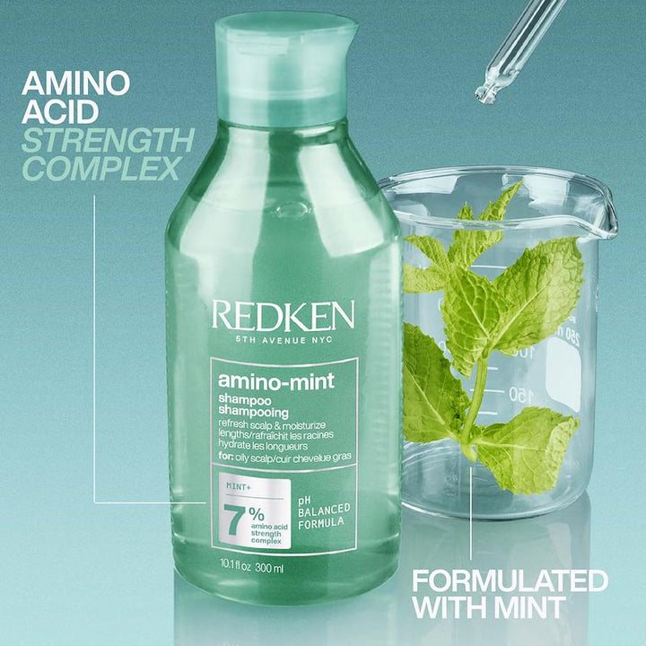 Redken Amino Mint Scalp Shampoo 300ml Oily Hair Cleanser