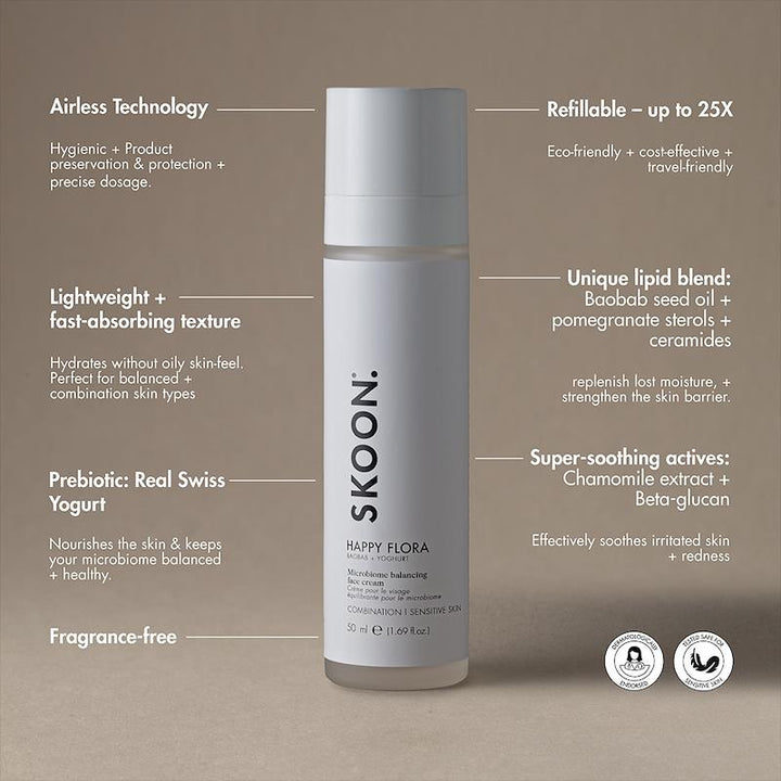SKOON. Happy Flora Microbiome Balancing Face Cream 50ml
