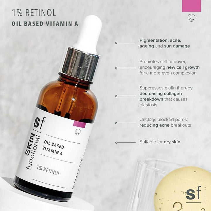 SKIN Functional 1% Retinol Oil Based Vitamin A Serum 30ml