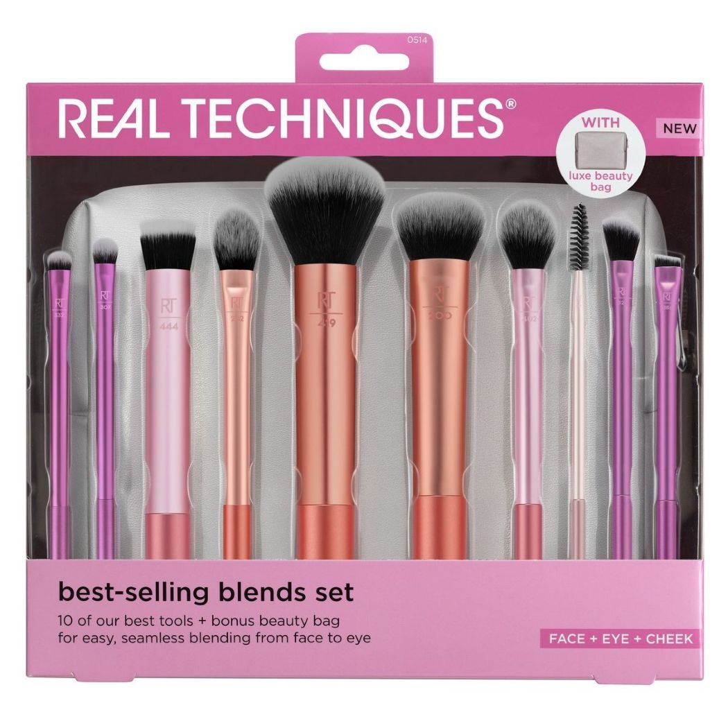Real Techniques Best Selling Blends Makeup Brush Set 10 Piece