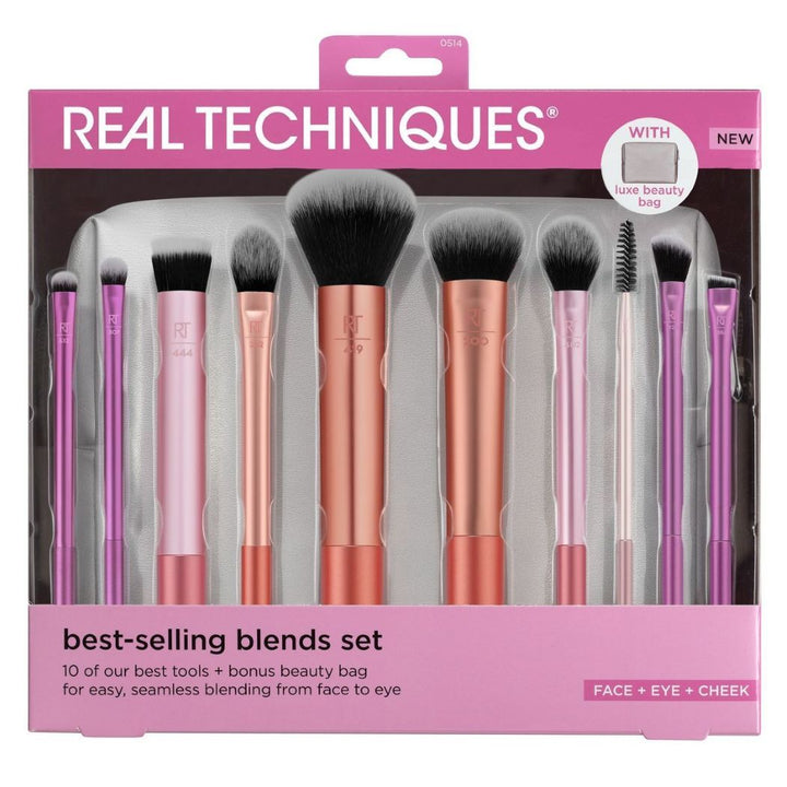 Real Techniques Best Selling Blends Makeup Brush Set 10 Piece
