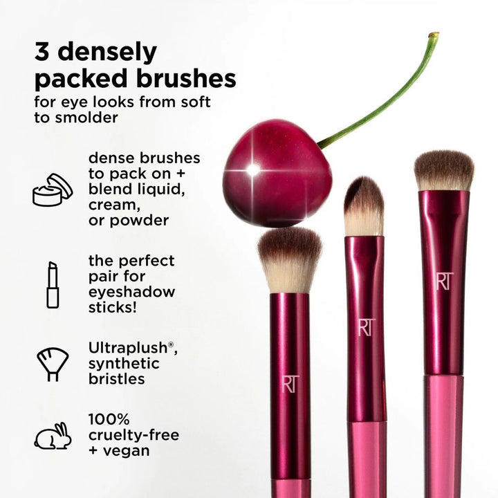 Real Techniques Cherry On Top Mesmereyes Eye Brush Trio Set