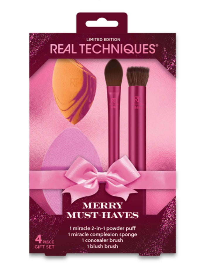 Real Techniques Merry Must Haves 4 Piece Gift Set
