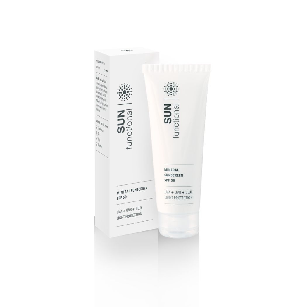 SKIN Functional Mineral Sunscreen SPF50 UVA UVB Blue Light Protection 75ml